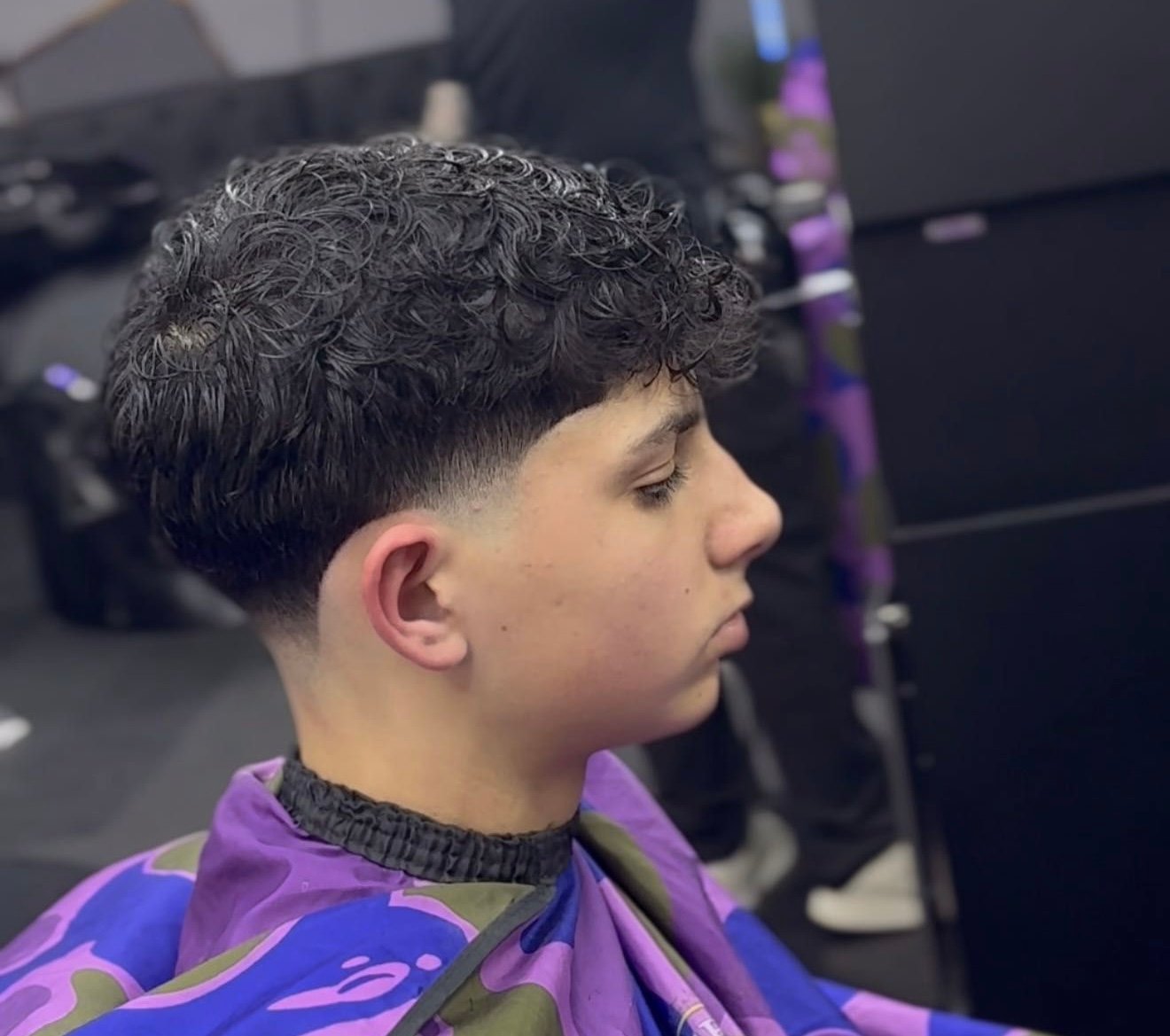 Corte texturizado rizado
